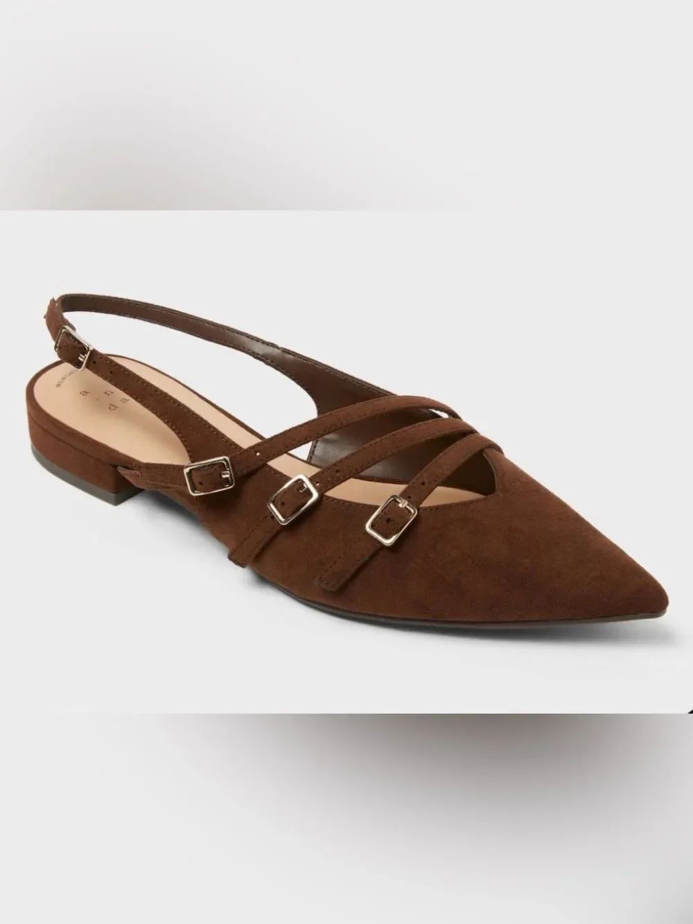 A New Day brown Twiggy flat waist inseam rise Sandler size 6.5